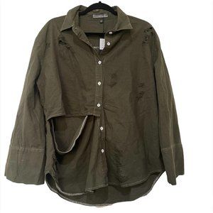 LF Carmar Distressed Button Down Top
